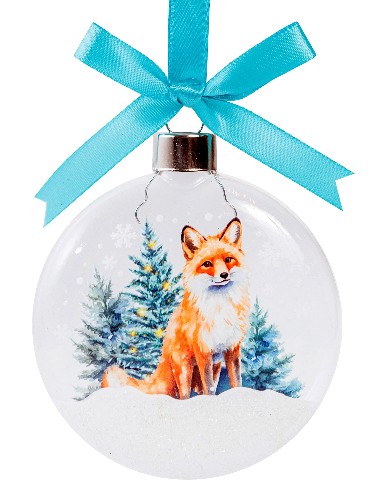 Украшение новогоднее из стекла Шар 8x2x8см 95597 Феникс-Презент