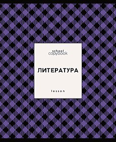 Тетрадь предметная 48л. Апплика Яркая клетка Литература С9922-11