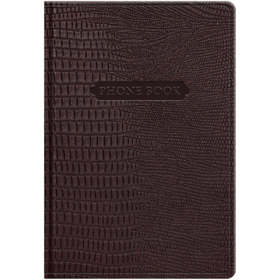 Телефонная книга с вырубкой А5 80л. BG Reptile. Burgundy кожзам 63334