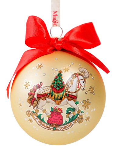 Украшение новогоднее из стекла Шар 8х8х8см 95619 Феникс-Презент