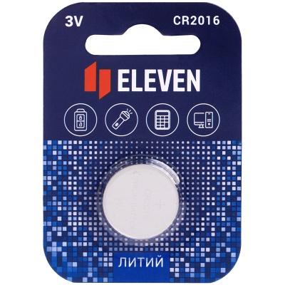 Батарейка Eleven СR 2016 литиевая 1шт. 301758