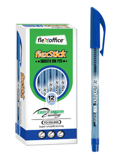Ручка шариковая с масляными чернилами Flexoffice flexStick синяя 0.7мм. FO-GELB08 BLUE