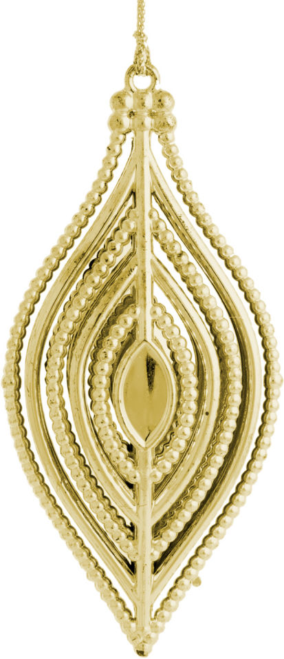Украшение новогоднее Капелька в золоте из полипропилена 6x12x3см 81971 Феникс-Презент