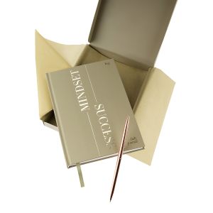 Ежедневник А5 136л. недатированный BG Mindset. Sage в подарочной коробке, обложка soft touch 66878