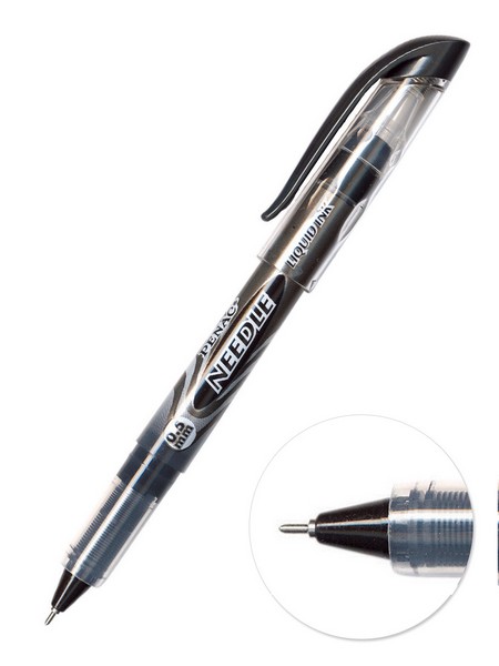 Ручка роллер Penac Needle черная 0,5мм. Корея WP0301-06