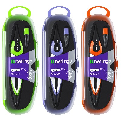 Готовальня Berlingo Optimum 2 предмета пластиковый футляр. DS_00102