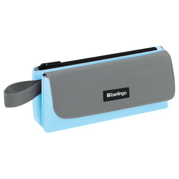 Пенал мягкий Berlingo Aquamarine 225х110х45мм. без наполнения, 2 отдела, 1 карман 090502