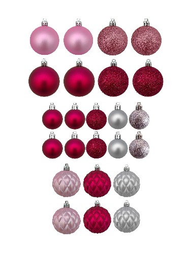 Украшение новогоднее из полистирола набор 24 штуки 11х18х16см 96258 Феникс-Презент