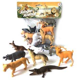 Игровой набор Дикие животные Jungle animal 8,5см. 8шт, пакет. Наша игрушка 2А008-2