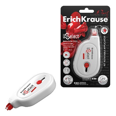 Корректирующая лента ErichKrause Uselect Balloon Dog 5мм. х 8м. с поворотным аппликатором 63182