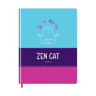 Дневник школьный 1-11 классов BG Zen cat, твердый переплет 48л. иск. кожа 11559