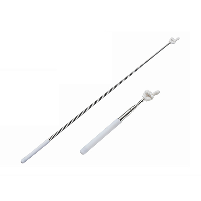 Указка телескопическая Mazari белая длина 65см. М-20414