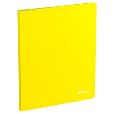 Папка 20 вкладышей Berlingo Soft Touch желтая, с внутр. карманом DB4_20984