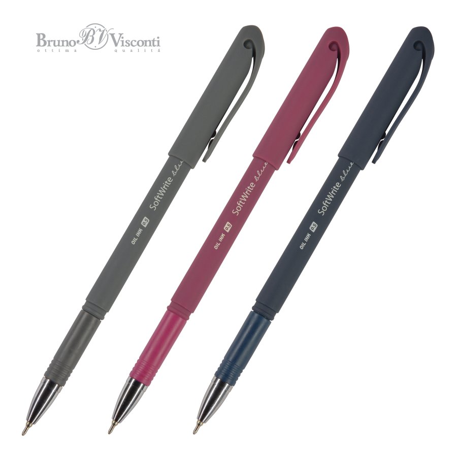 Ручка шариковая BrunoVisconti SoftWrite 0,5 мм. синяя 20-0088
