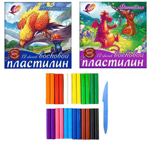 Пластилин восковой 12цв. 210гр. Луч Фантазия 25С 1523-08