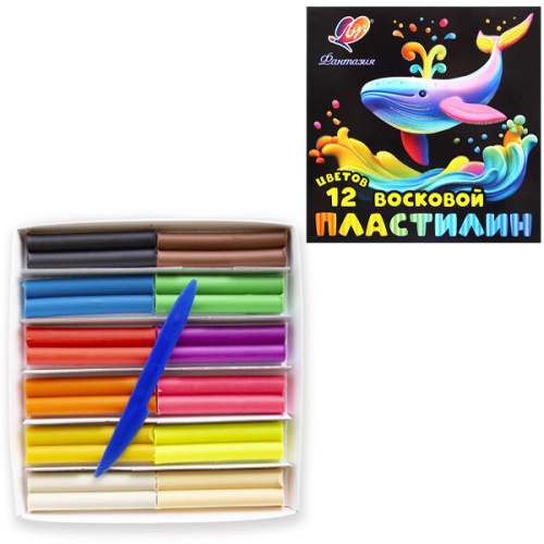 Пластилин восковой 12цв. 210гр. Луч Фантазия 25С 1523-08