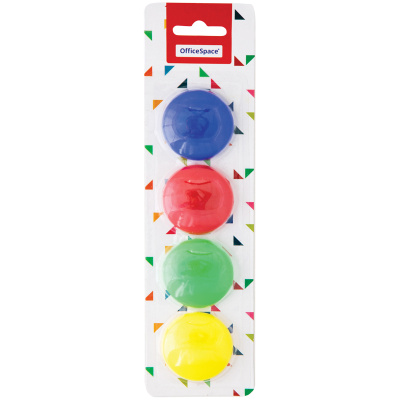 Магниты для доски 40мм. 4шт. в блистере OfficeSpace 256237