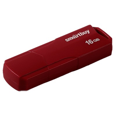 Память Smart Buy Clue 16GB, USB 2.0 Flash Drive, бордовый SB16GBCLU-BG