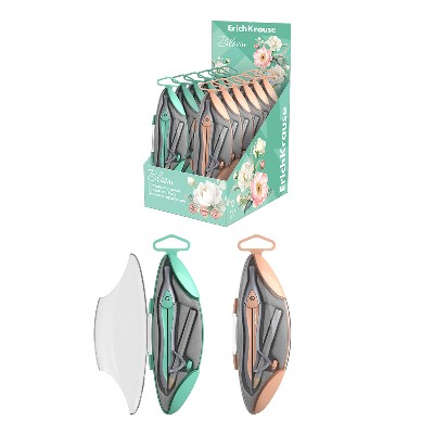 Циркуль ErickKrause Pastel Bloom 125мм. с карандашом в пенале 61375 
