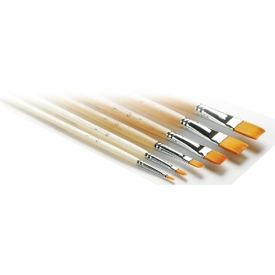 Кисть Сонет синтетика №20 плоская, длинная ручка 322220