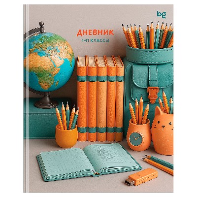 Дневник школьный 1-11 классов БиДжи Школьный порядок 48л. картонная обложка 62251
