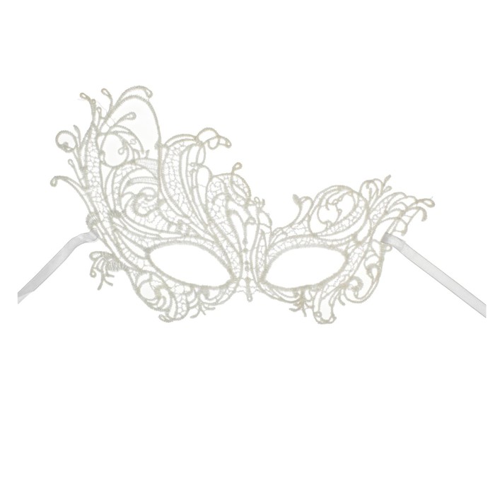 Карнавальная маска Загадка ажур (белая) Сима-Ленд 2326734