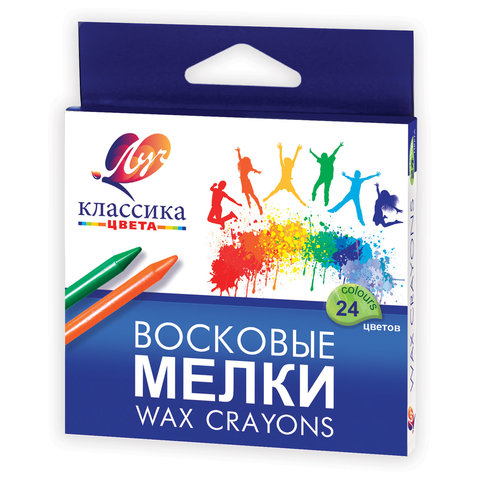 Мелки восковые 24цв. Луч Классика круглые 12С 862-08