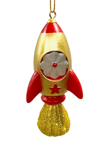 Украшение новогоднее из полирезины Ракета 3,5*7,5*3,5см 95498 Феникс-Презент