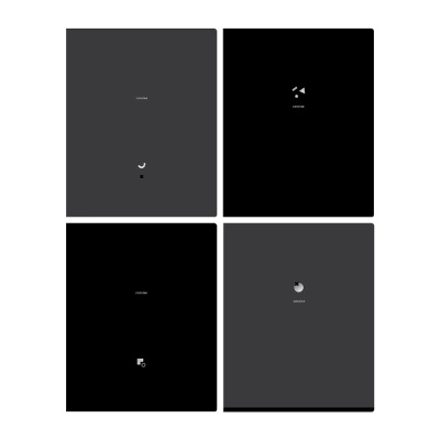 Тетрадь 48л. клетка БиДжи Monocolor. Black. Concise обложка софт-тач 12234