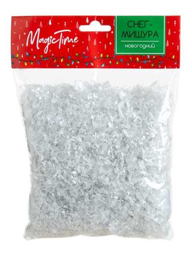 Снег-мишура Серебристый снег 80 грамм 87183 Феникс-Презент 