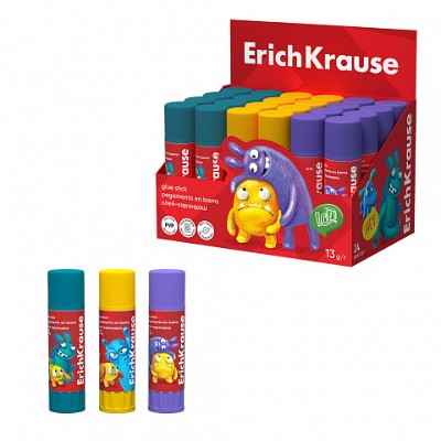 Клеящий карандаш 13гр. ErichKrause EasyStick Jolly Friends 60910