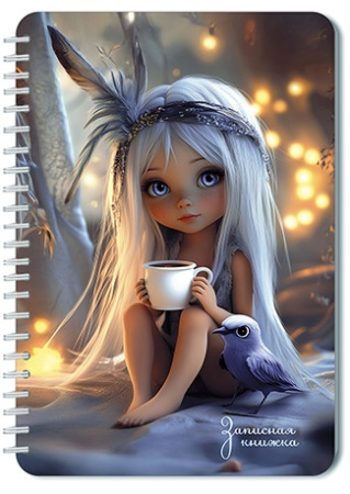 Записная книжка А5 40л. клетка, на гребне Апплика Малышка С0859-91