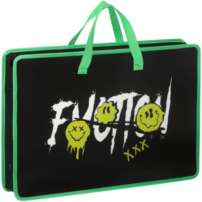 Папка для чертежей и рисунков А3 ArtSpace Smile пластиковая, на молнии 61556