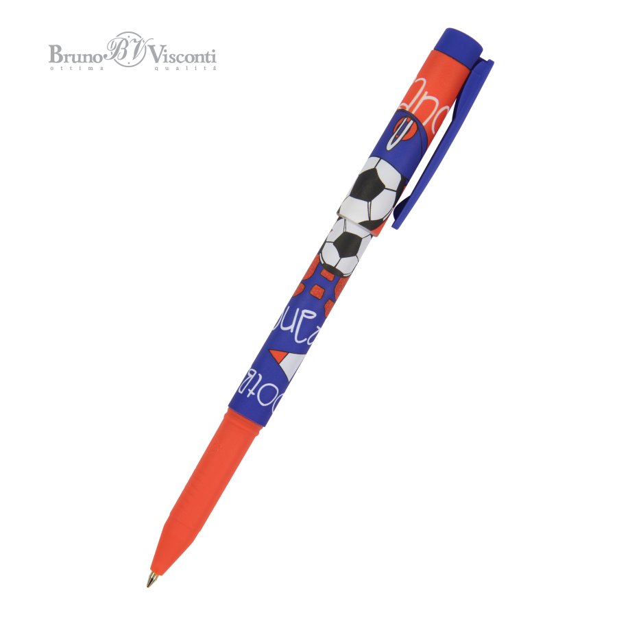 Ручка шариковая BrunoVisconti FreshWrite Футбол 0,7 мм. синяя 20-0214/108