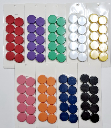 Магниты для доски 20мм. 10шт. в блистере Mazari ассорти М-6374