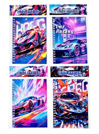 Блокнот Mazari Спорткары, на спирали 12,5х17см. 40л. М-3192