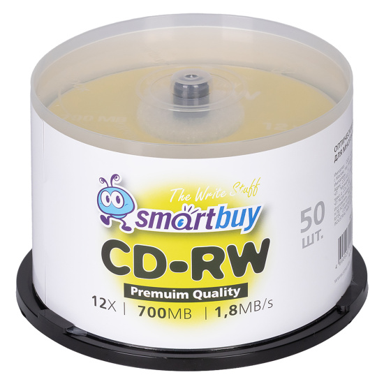 Диск CD-RW Smart buy 4-12x 700Mb 1 шт. SBCD-RW50