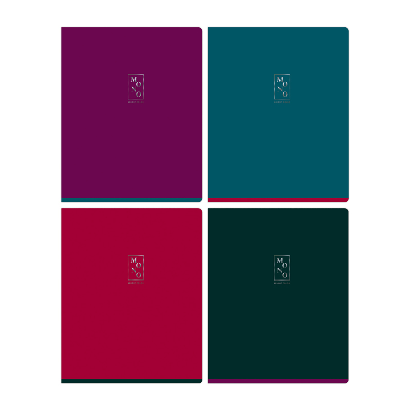 Тетрадь 96л. клетка БиДжи Monocolor. Bright color 11120