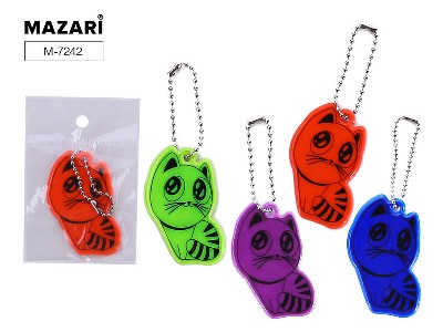 Брелок светоотражающий Mazari Кот фигурный М-7242