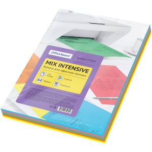 Бумага А4 для офисной техники OfficeSpace Intensive Mix 250л. 5 цветов 80 г/м.кв. 373665