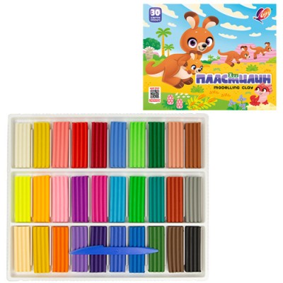 Пластилин 30цв. 450гр. Луч Zoo 31C 2064-08