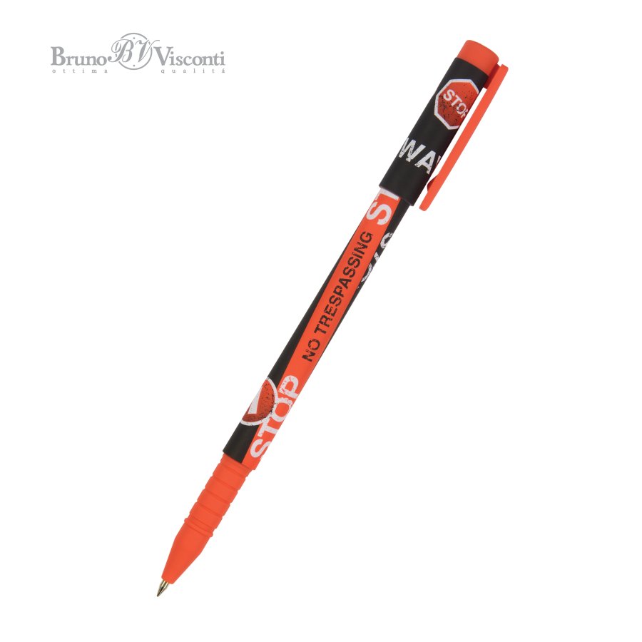 Ручка шариковая BrunoVisconti FunWrite STOP 0,5 мм. синяя 20-0212/55
