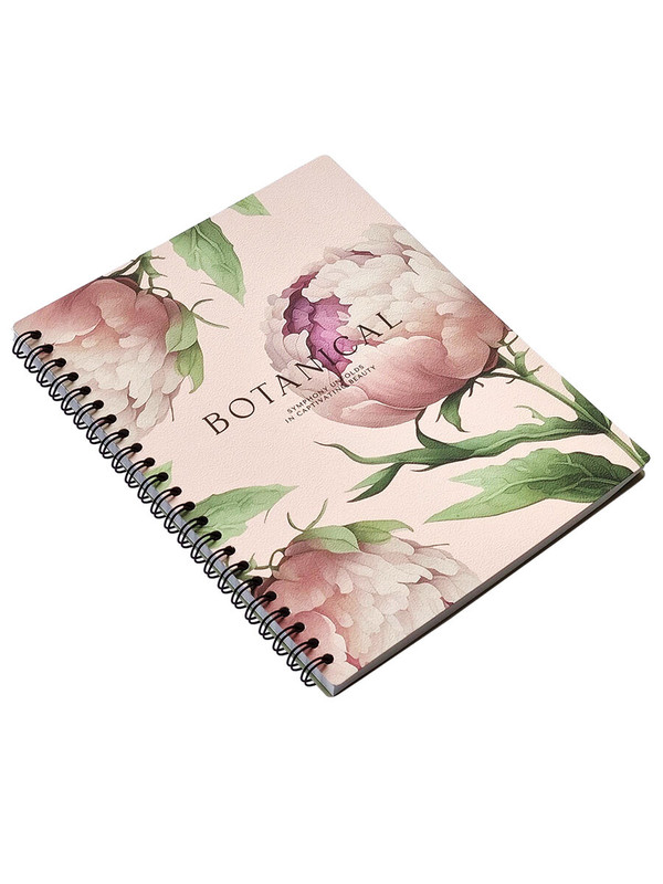 Тетрадь 80л. клетка, на спирали Be Smart. Коллекция Peony, пудровый 5393