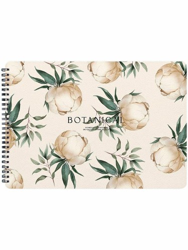 Альбом для рисования 40л. на спирали Be Smart. Коллекция Peony айвори 5485