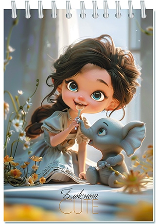 Блокнот А6 80л. клетка, на гребне Апплика Малыши С4173-104