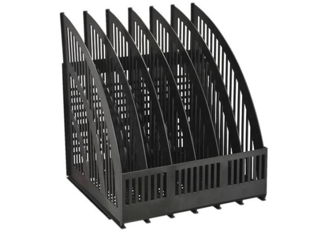 Лоток вертикальный, сборный для бумаг Стамм Line 6 отделений, черный ЛТВ-01478