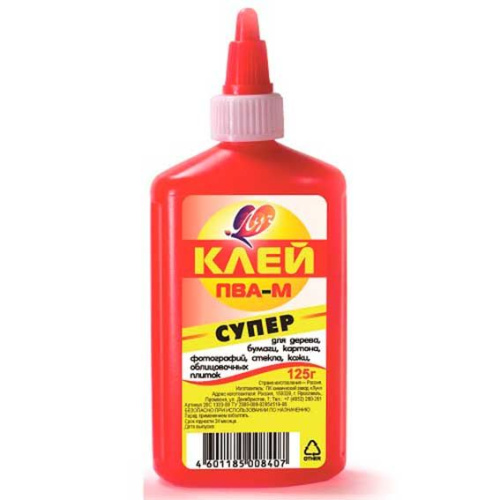 Клей ПВА-М Супер 125 гр. красный флакон Луч 20с1333-08