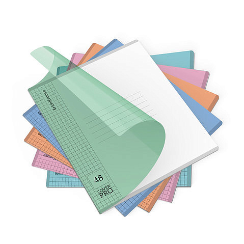 Тетрадь 48л. клетка ErichKrause Классика CoverPro matt, Dream с пластиковой обложкой, ассорти 64767