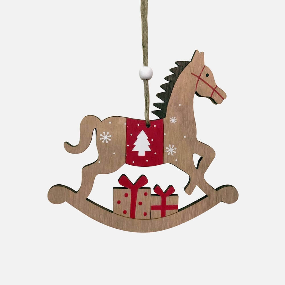 Новогоднее подвесное украшение из древесины тополя 14х14,5х0,5см 95315 Феникс-Презент 