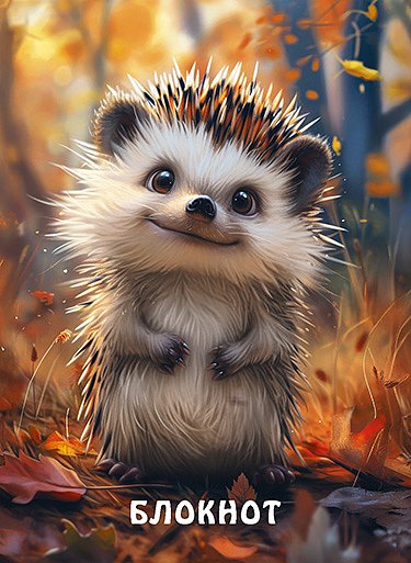 Блокнот А6 80л. клетка, на гребне Апплика Милый ёжик С4173-113